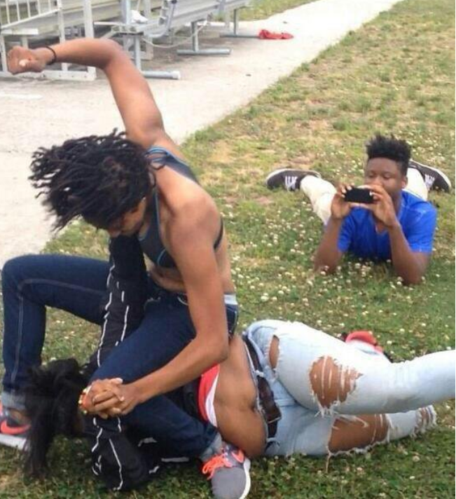 Guy recording a fight Meme Template