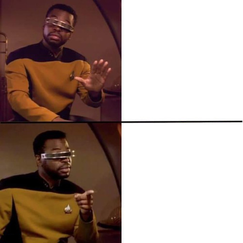 Geordi Drake Meme Template