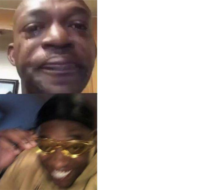 Black Guy Crying and Black Guy Laughing Meme Preview Image