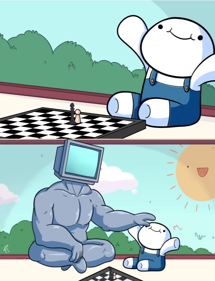 odd1sout vs computer chess Meme Template