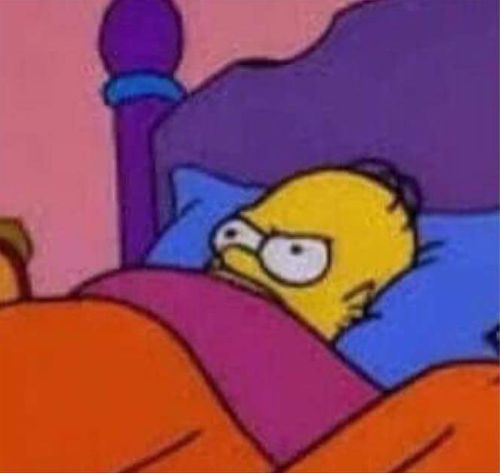 angry homer simpson in bed Meme Preview Image