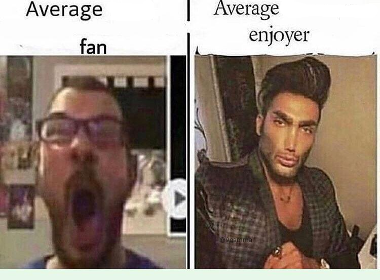 Average *BLANK* Fan VS Average *BLANK* Enjoyer Meme Preview Image
