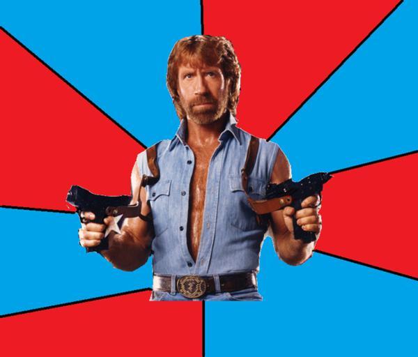 Chuck Norris With Guns Meme Preview Image