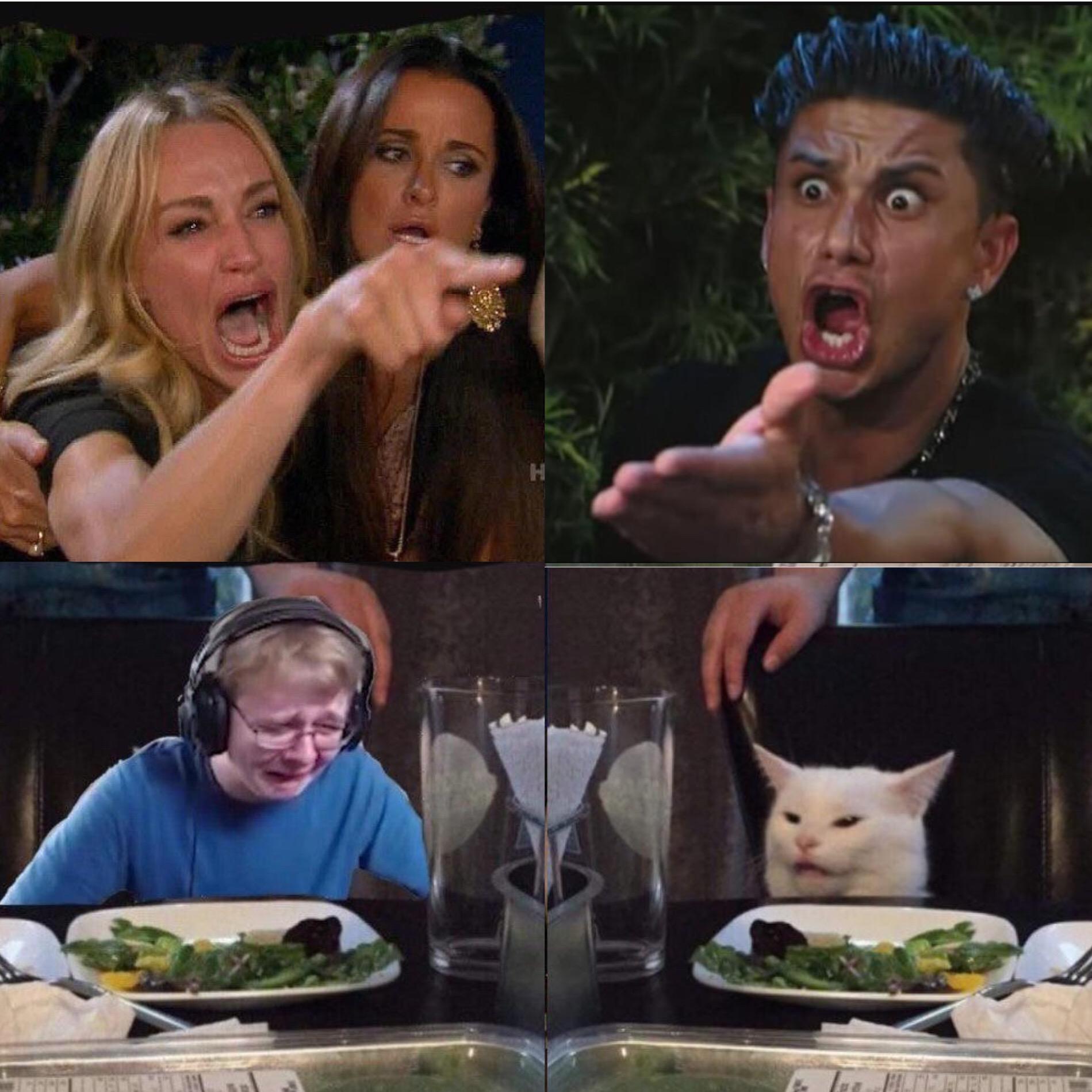 Four panel Taylor Armstrong Pauly D CallmeCarson Cat  Meme Preview Image