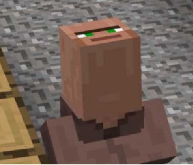 Minecraft Villager Looking Up  Meme Preview Image