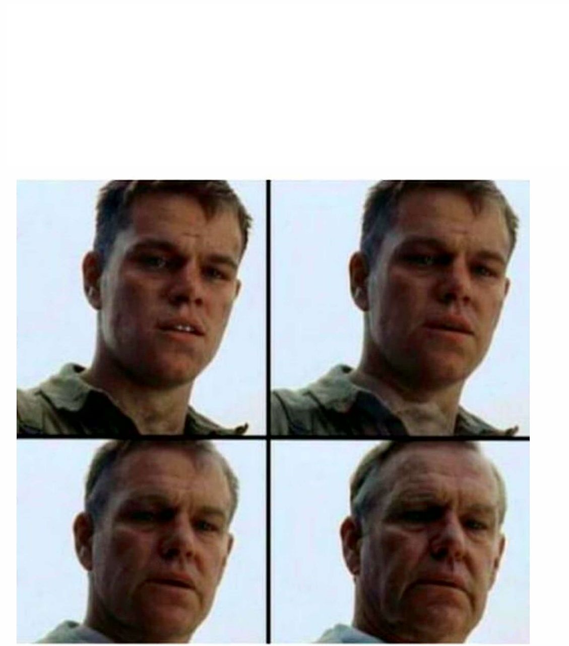 Matt Damon gets older Meme Preview Image