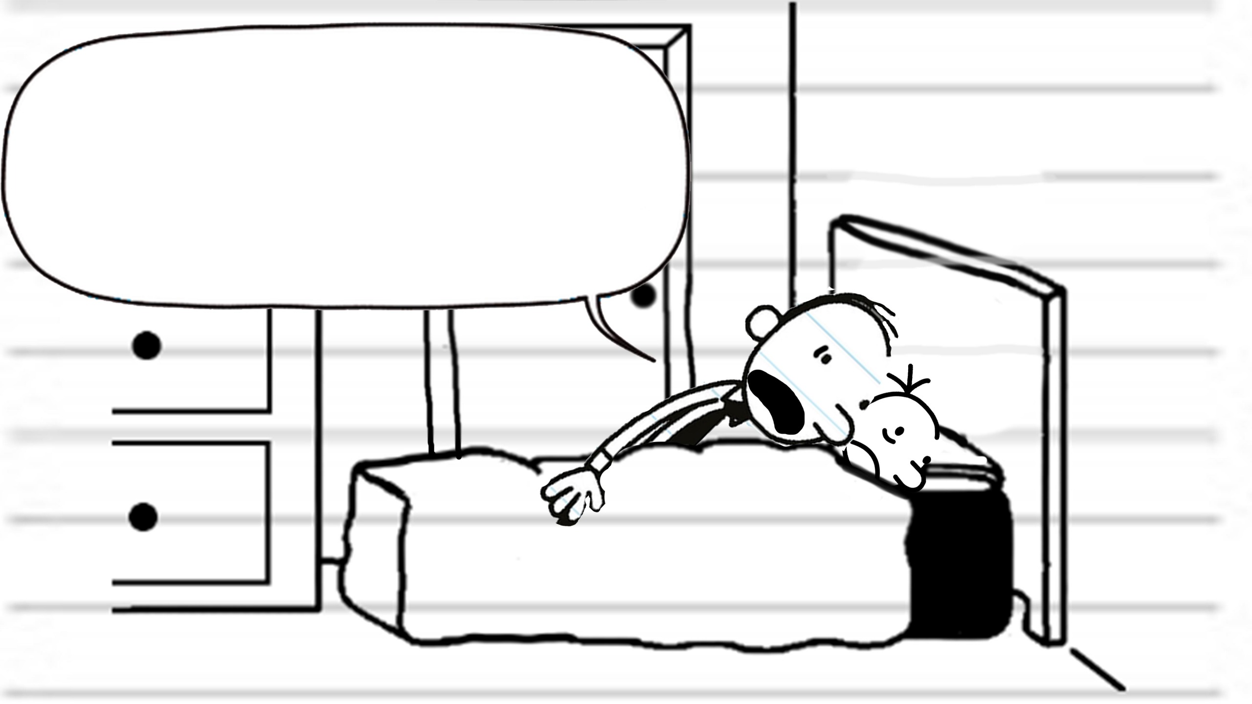 Diary of a wimpy kid template  Meme Preview Image