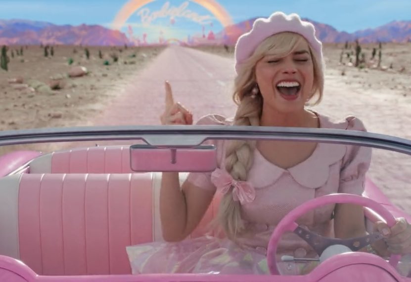 margot robbie barbie driving Meme Preview Image