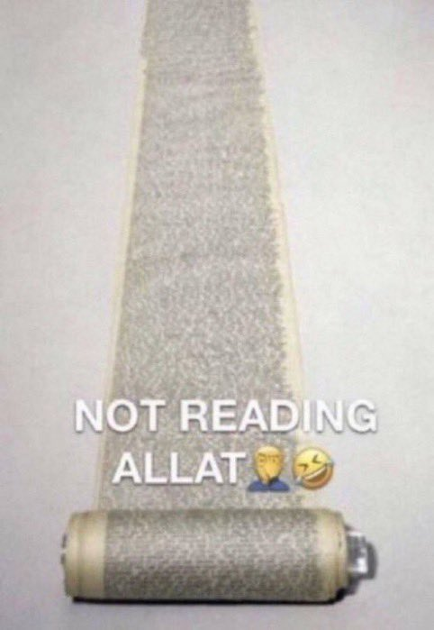 Not Reading Allat Meme Preview Image