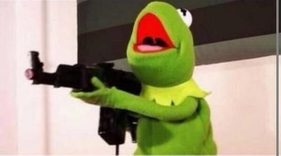 machine gun kermit  Meme Preview Image