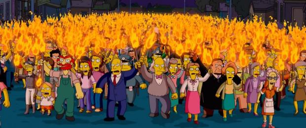 Simpsons angry mob torches  Meme Preview Image