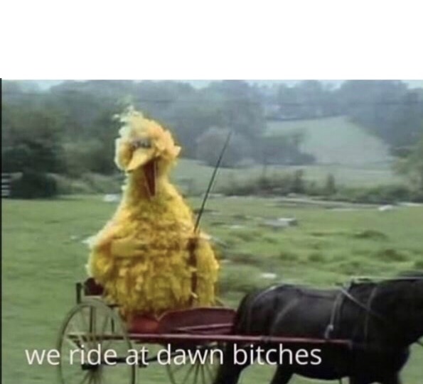 We ride at dawn bitches  Meme Preview Image