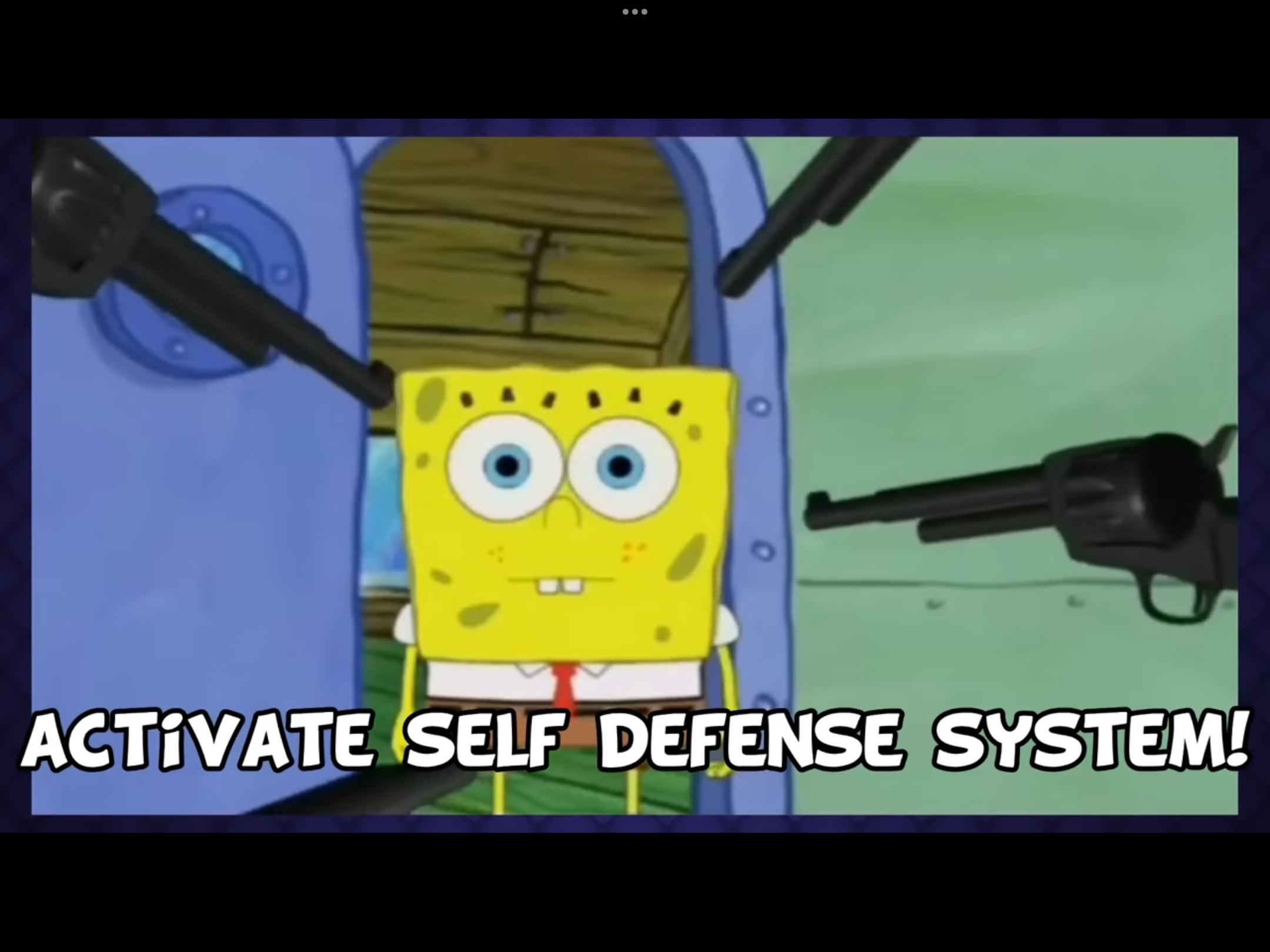 SpongeBob self defense system  Meme Preview Image