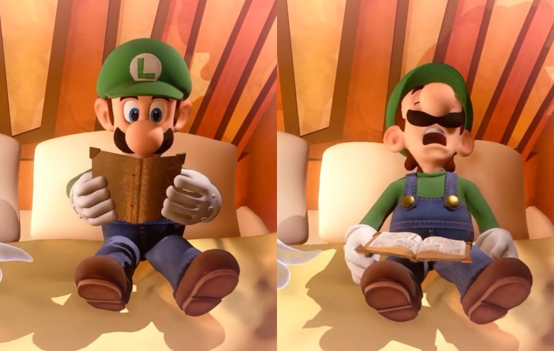 Luigi reading  Meme Preview Image