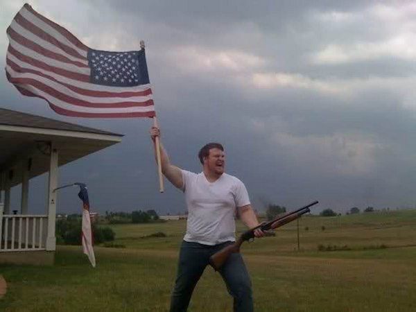 American flag shotgun guy  Meme Preview Image