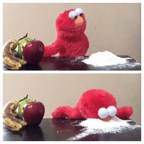 Elmo fruit vs sugar  Meme Preview Image