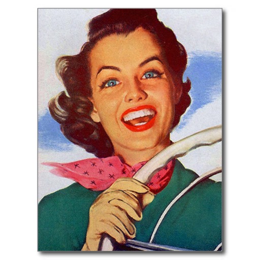 Vintage '50s woman driver  Meme Preview Image