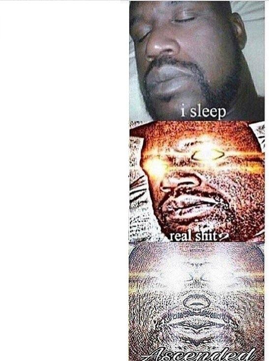 I sleep meme with ascended template  Meme Preview Image