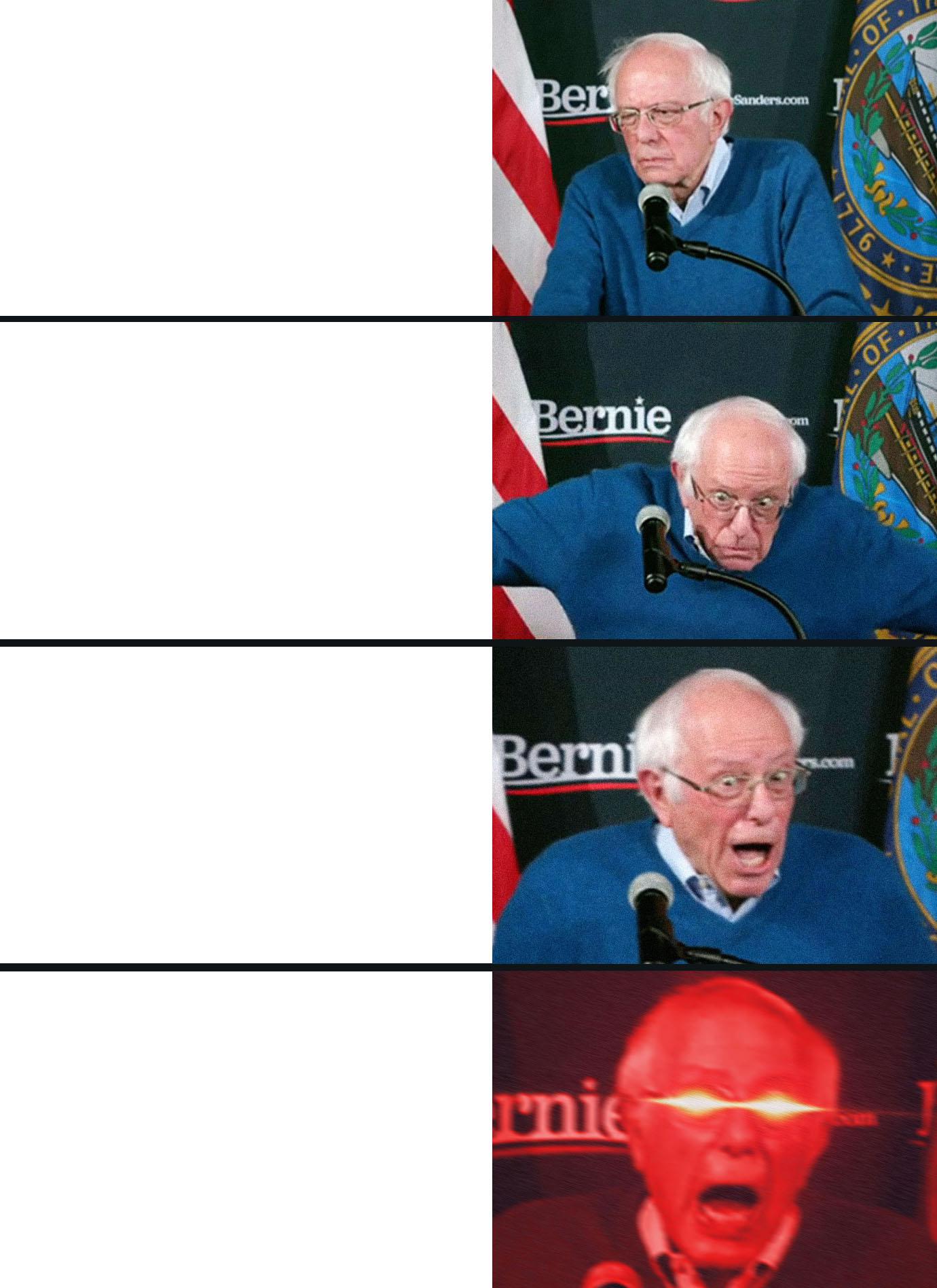 Bernie Sanders reaction (nuked)  Meme Preview Image
