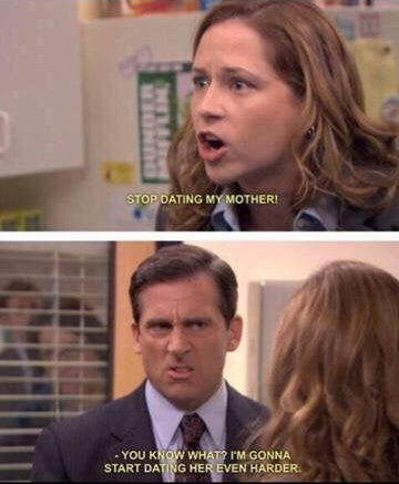 Pam and Michael arguing  Meme Preview Image