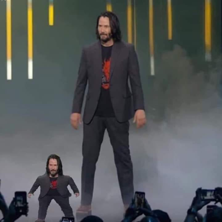 Keanu and Mini Keanu  Meme Preview Image