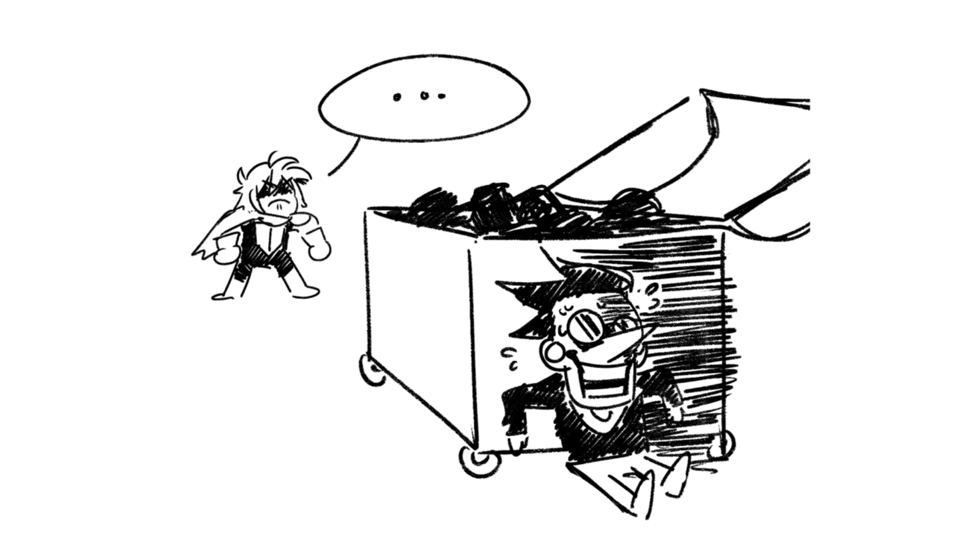 spamton is scared of kris  Meme Preview Image