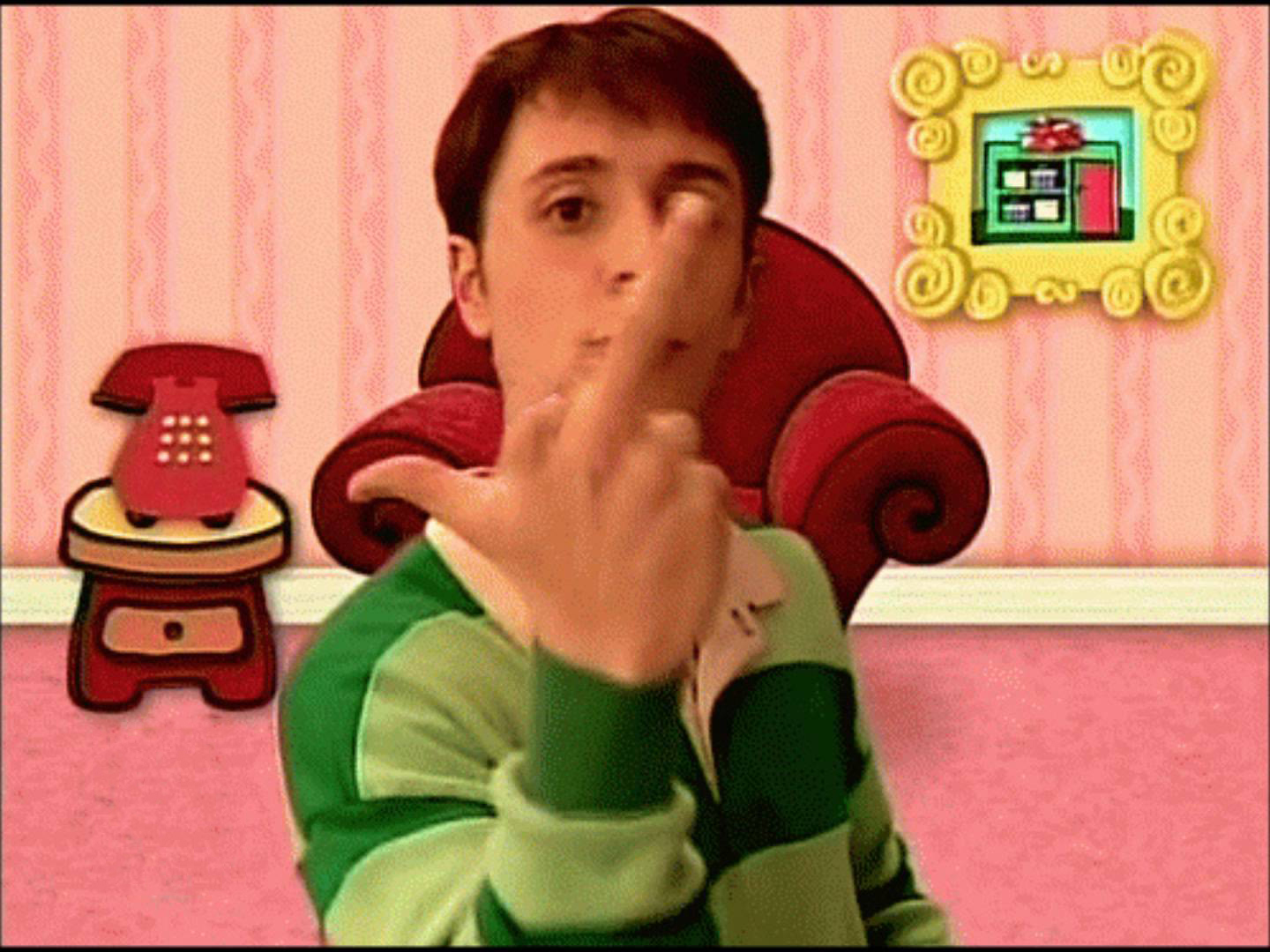 Blue's Clues middle finger  Meme Preview Image