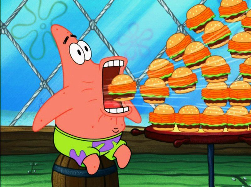 patrick star eat  Meme Preview Image
