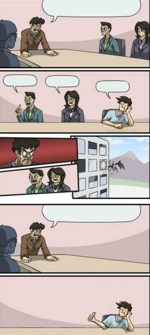 Reverse Boardroom Meeting Suggestion  Meme Preview Image