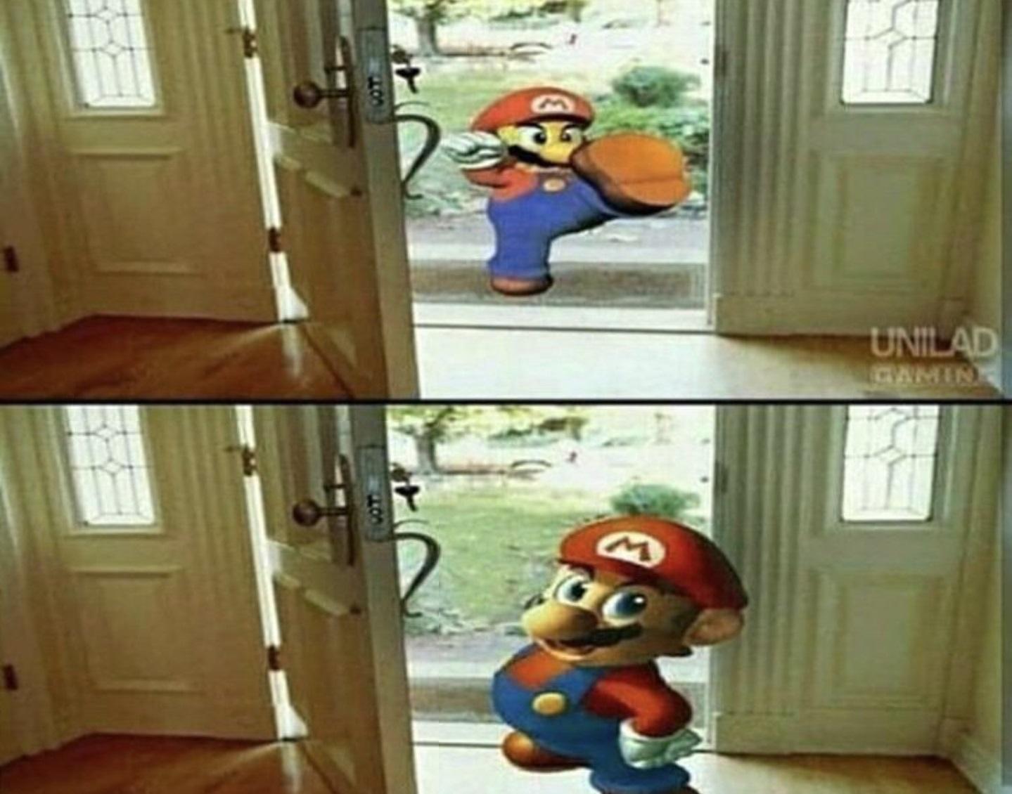 Mario Kicking down door  Meme Preview Image
