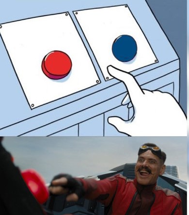Two Buttons Eggman  Meme Preview Image