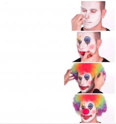 Clown Applying Makeup Meme Template