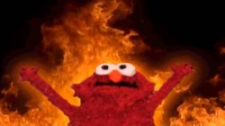 elmo fire Meme Template