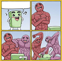 Guy getting beat up Meme Template