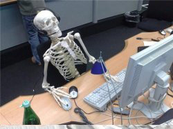 Skeleton Computer Meme Template