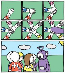 Power Ranger Teletubbies Meme Template