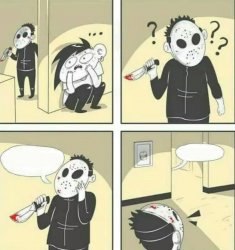Hiding from serial killer Meme Template
