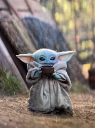 BABY YODA TEA Meme Template