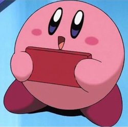 Kirby holding a sign Meme Template