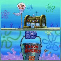 Krusty Krab Vs Chum Bucket Meme Template
