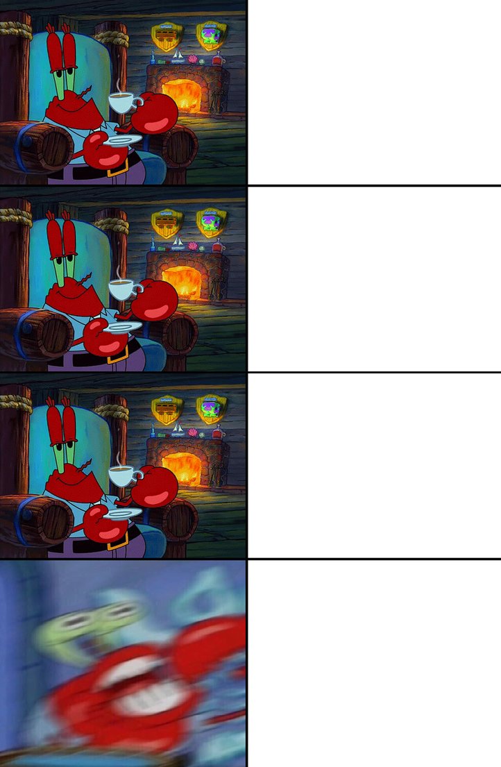 Shocked Mr Krabs  Meme Template