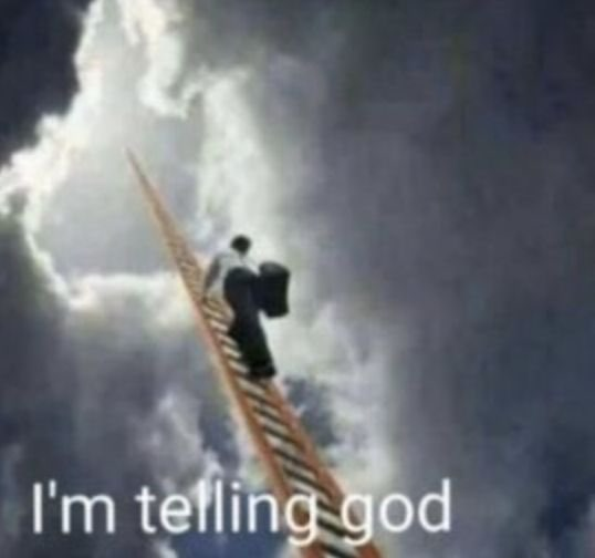 Im telling god  Meme Template