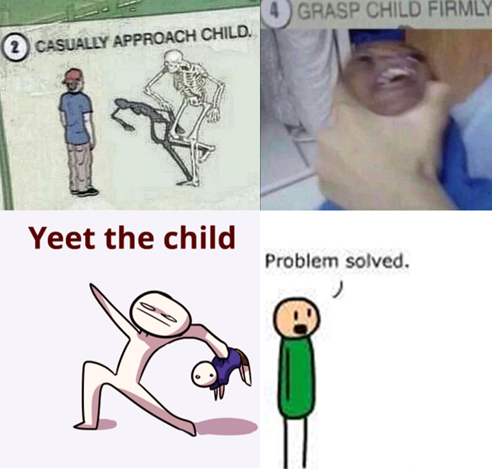 casually approach child complete  Meme Template