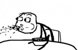 Cereal Guy Spitting Meme Template