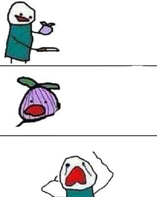 this onion won't make me cry  Meme Template
