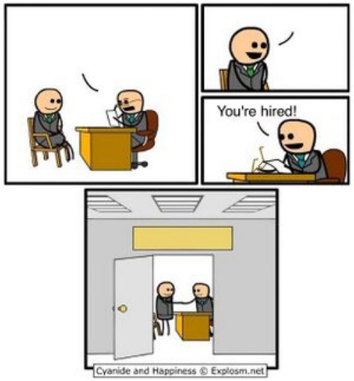 Your hired  Meme Template