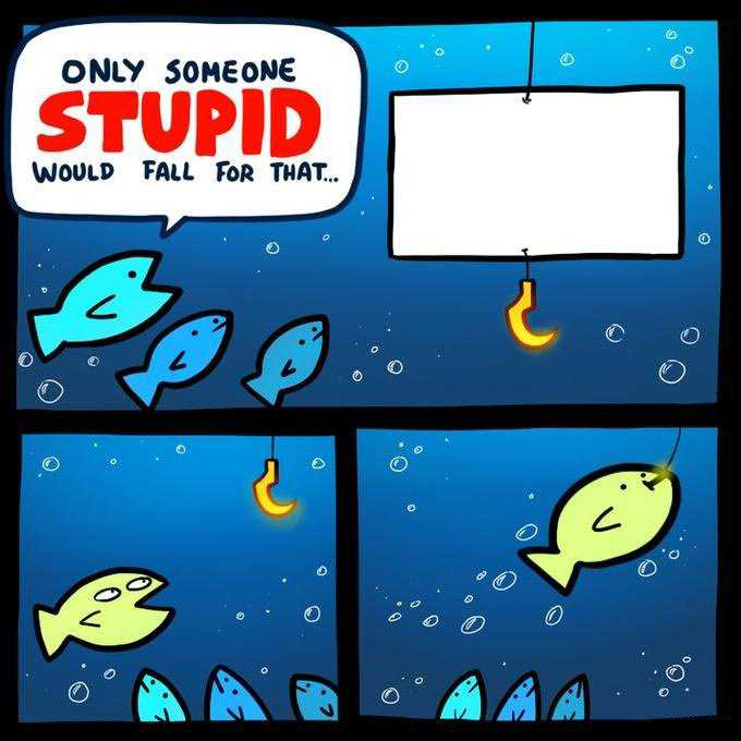 Only someone stupid would fall for that  Meme Template