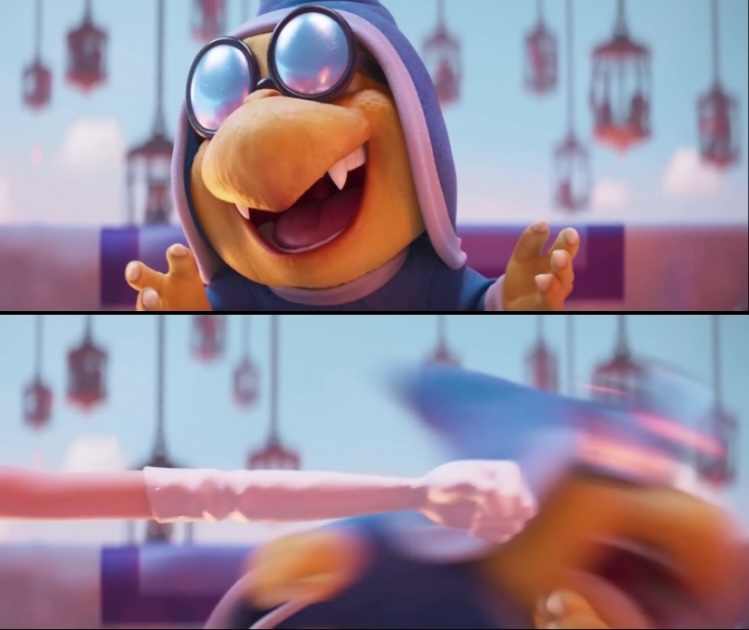 Peach punching Kamek  Meme Template
