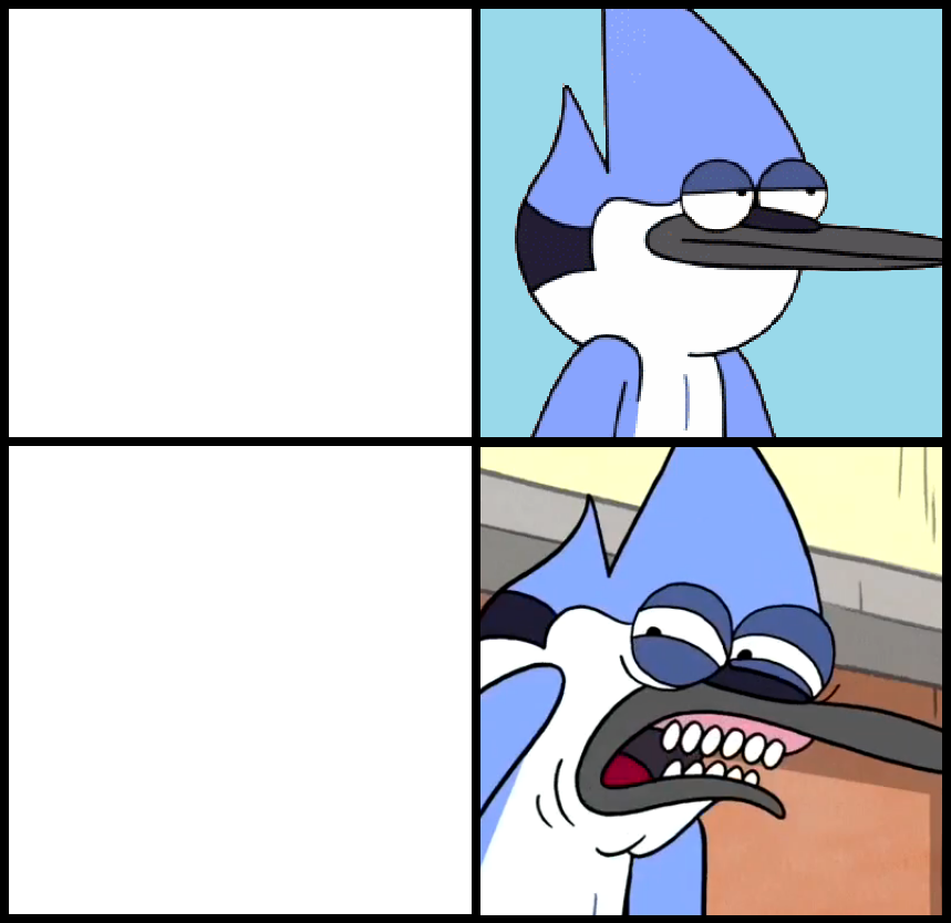 Mordecai disgusted  Meme Template