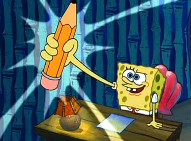 Spongebob Pencil  Meme Template